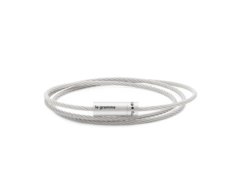 Pulsera de cable de triple vuelta de 11 g