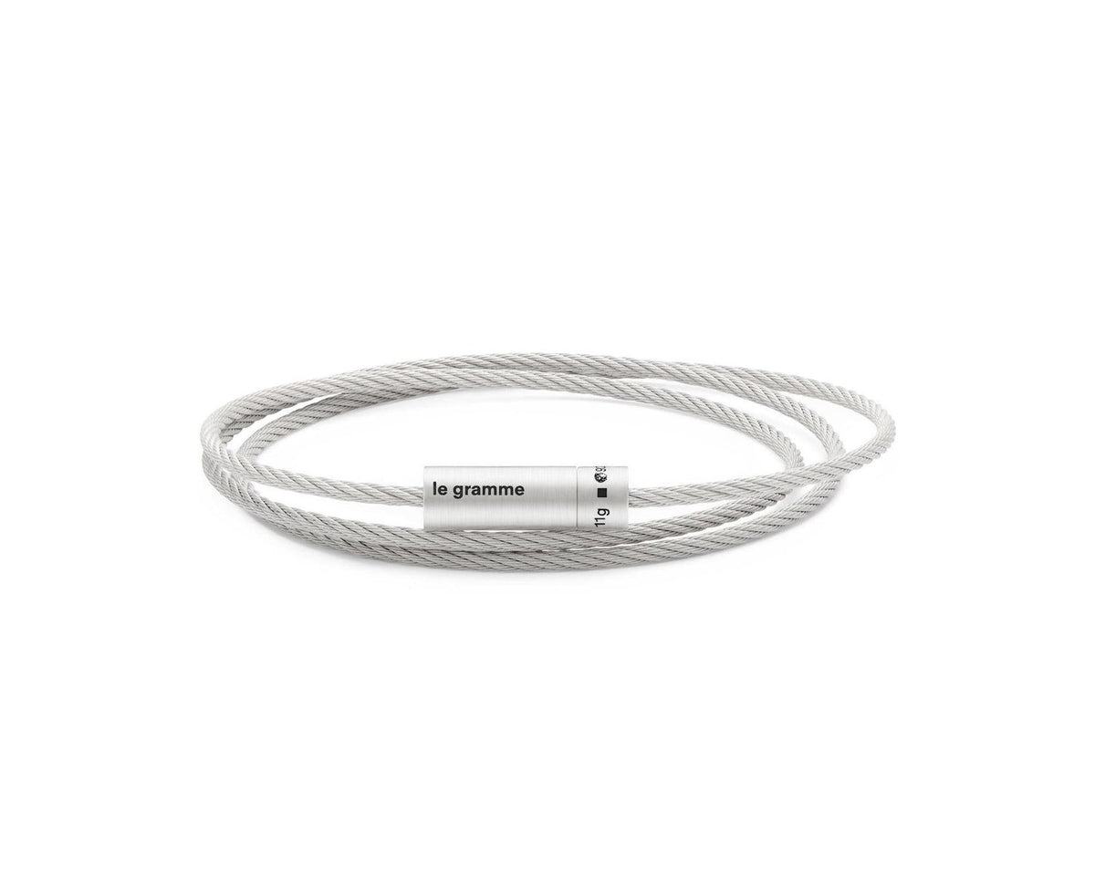 Pulsera de cable de triple vuelta de 11 g