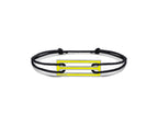 Pulsera de cordón lacado amarillo de 2,5 g