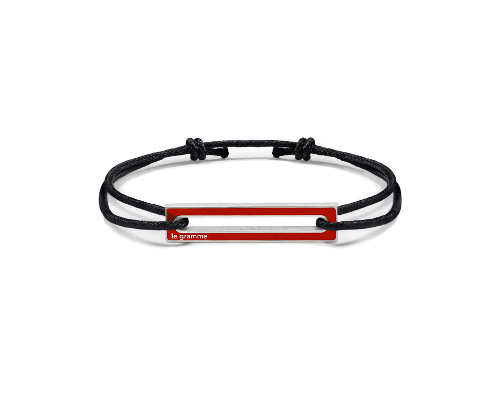Pulsera de cordón lacado rojo de 1,7 g