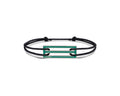 Pulsera de cordón lacado verde de 2,5 g