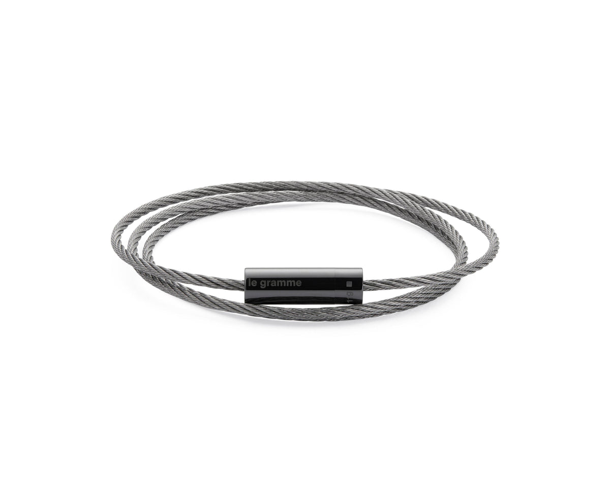 Pulsera de cable de triple vuelta de 11 g