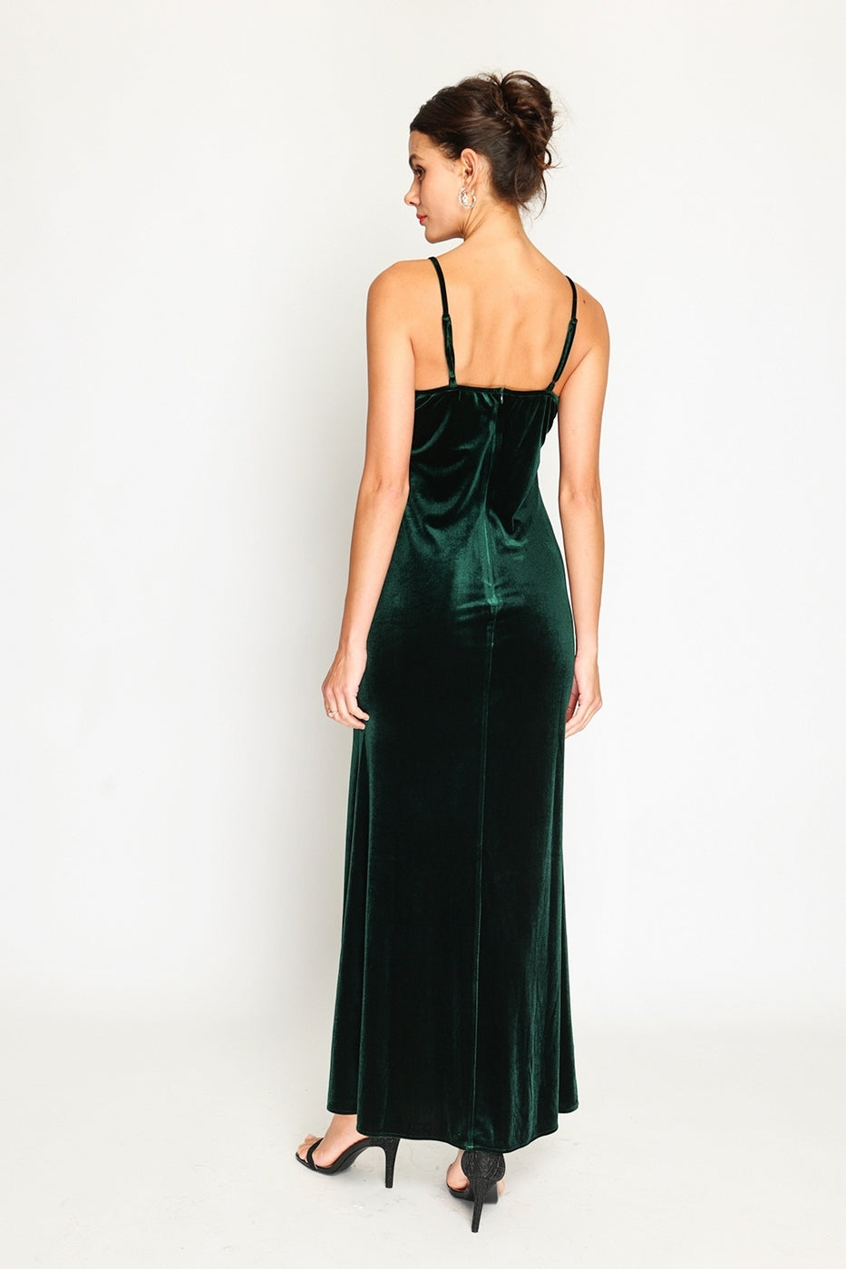 Abito da sera in velluto – Verde Amazzonia – Donna