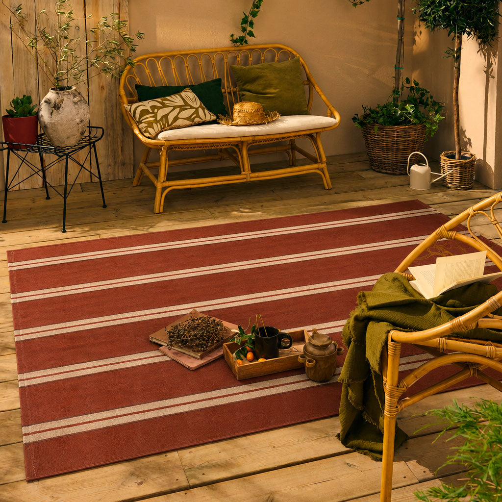 Lido - Tapis D'Extérieur - Polypropylène/Polyester - Marron
