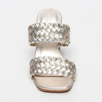 Sandalias de tacón lila - Dorado