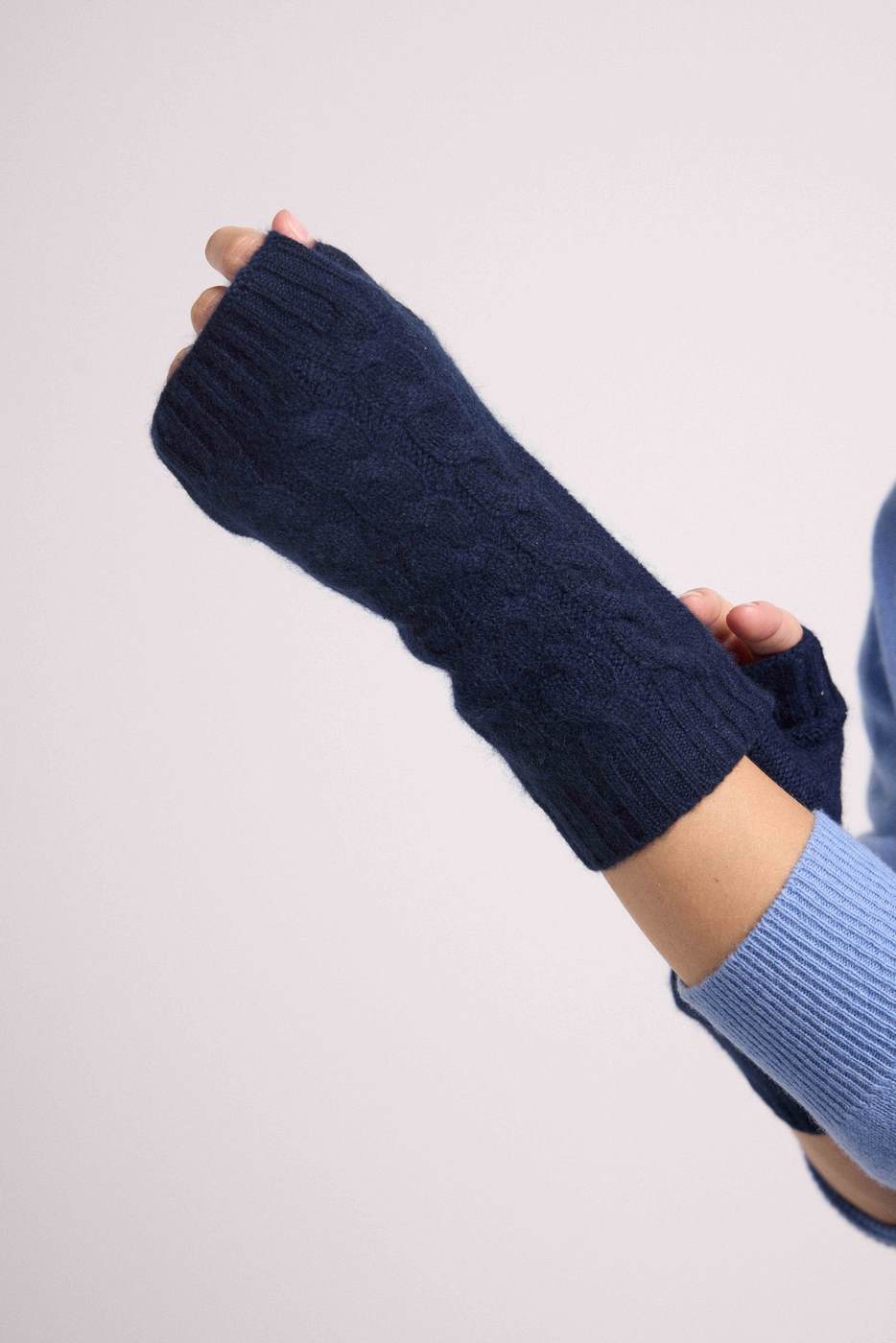 Unisex-Fäustlinge ohne Finger Lili - Marineblau - Unisex