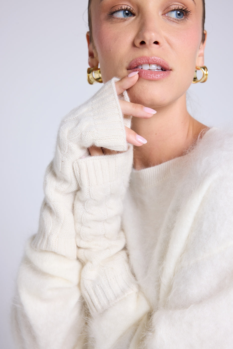 Mitones Unisex Lili - Blanco
