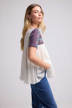 Blouse Manches Courtes - Blanc