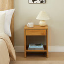 Table De Chevet - Lima - Effet Chêne - 1 Tiroir
