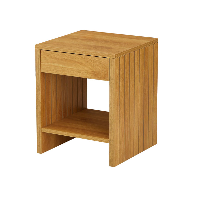 Table De Chevet - Lima - Effet Chêne - 1 Tiroir