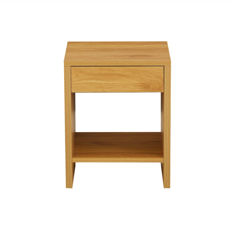 Table De Chevet - Lima - Effet Chêne - 1 Tiroir