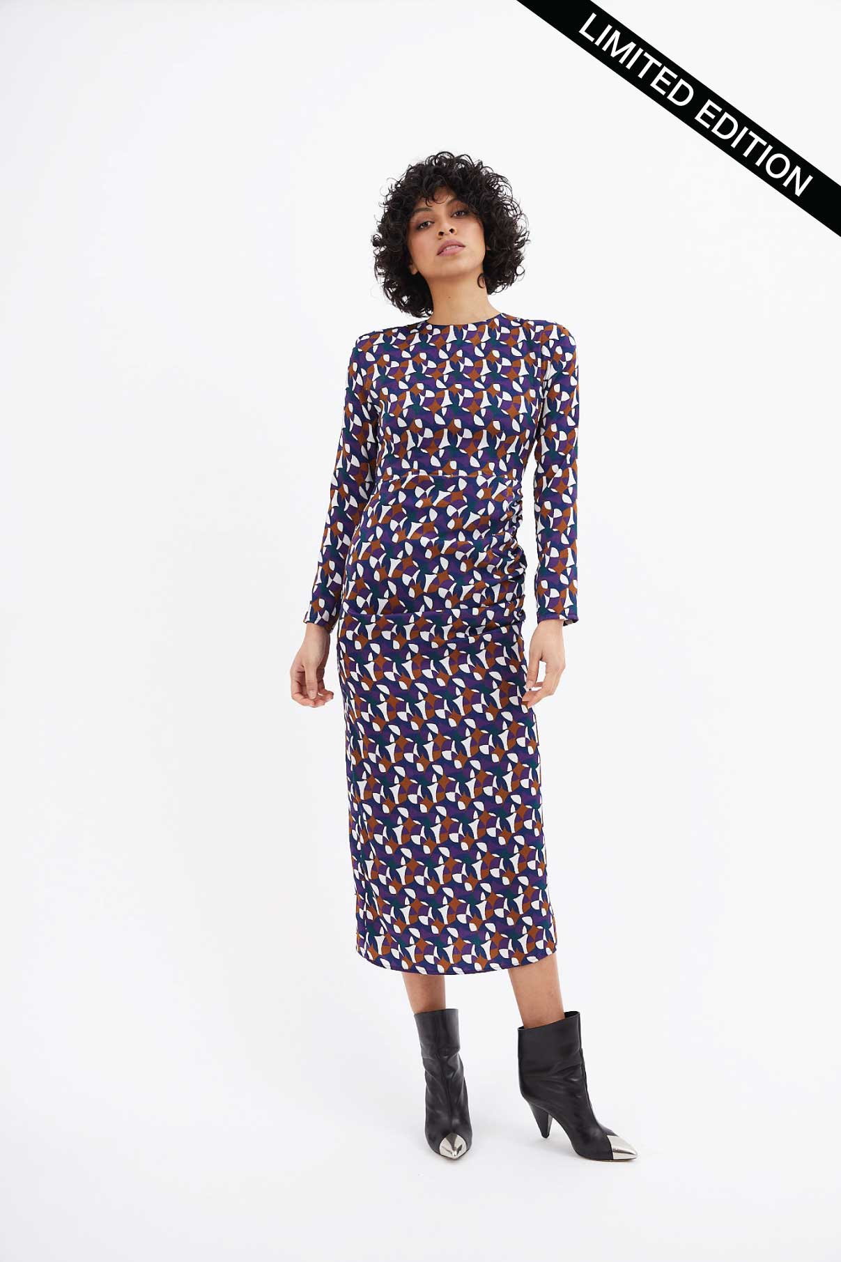 Vestido Beky Midi Circo Morado