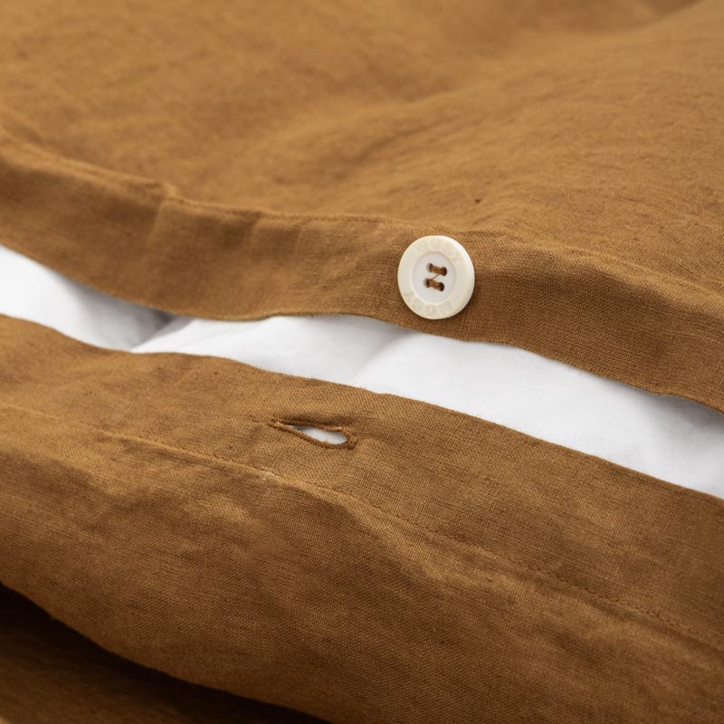 Housse De Couette En Lin Lavé 190G/M² - Moka