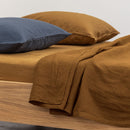 Drap Housse En Lin Lavé 190G/M² - Moka