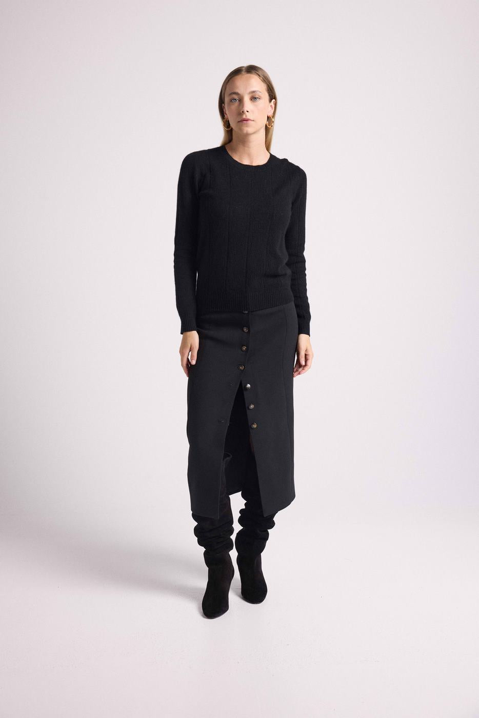 Maglione Girocollo Linda - Nero