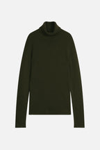 4-Ply Roll-Neck Jumper - Linda - Khaki