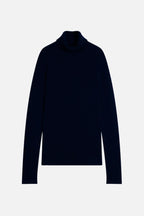 4-Ply Roll-Neck Jumper - Linda - Navy