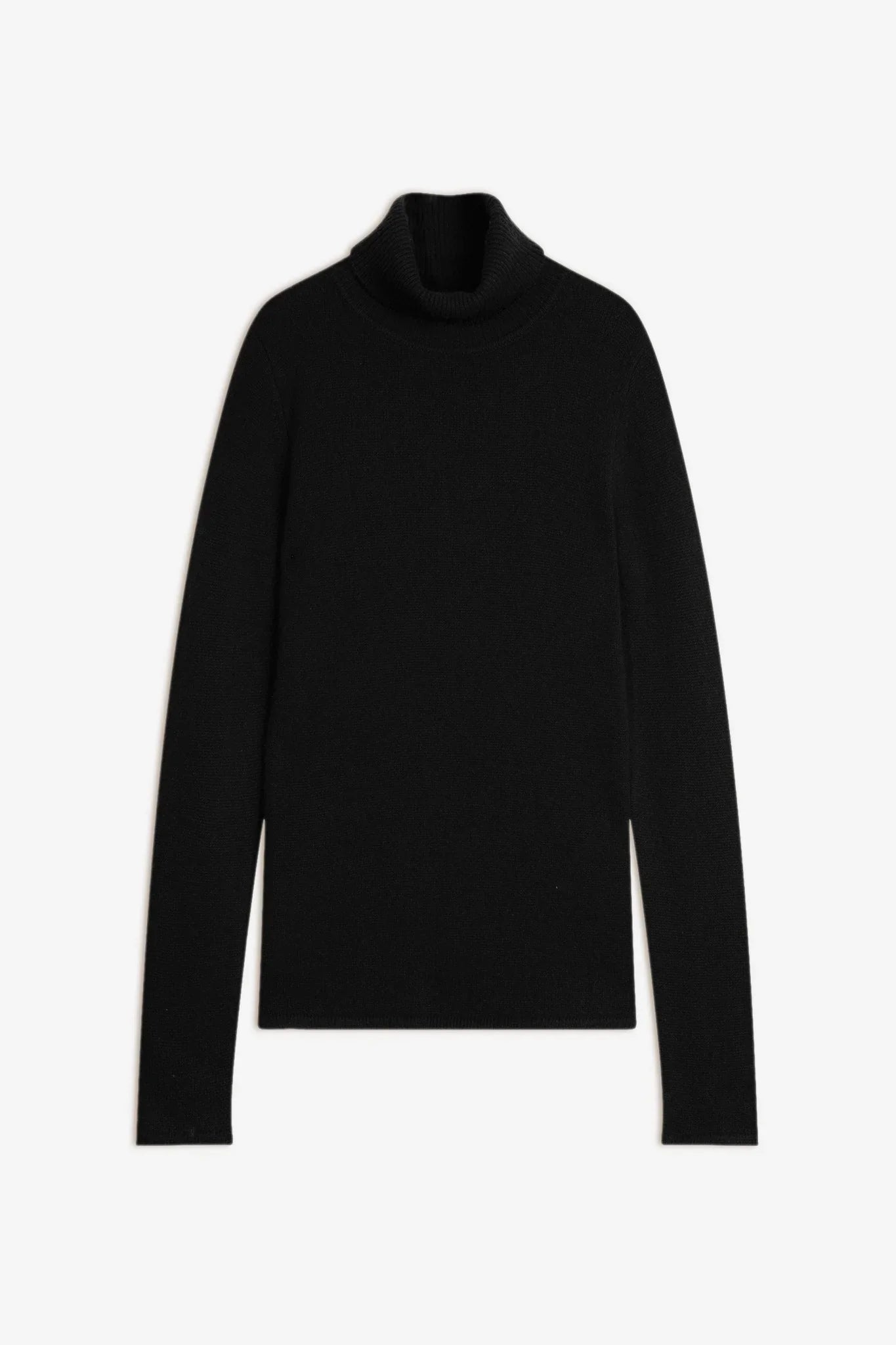 4-Ply Roll-Neck Jumper - Linda - Black