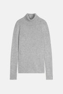 Suéter de cuello alto de 4 capas - Linda - Cloud Heather