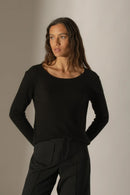 Jersey con cuello barco - Lindsay - Negro
