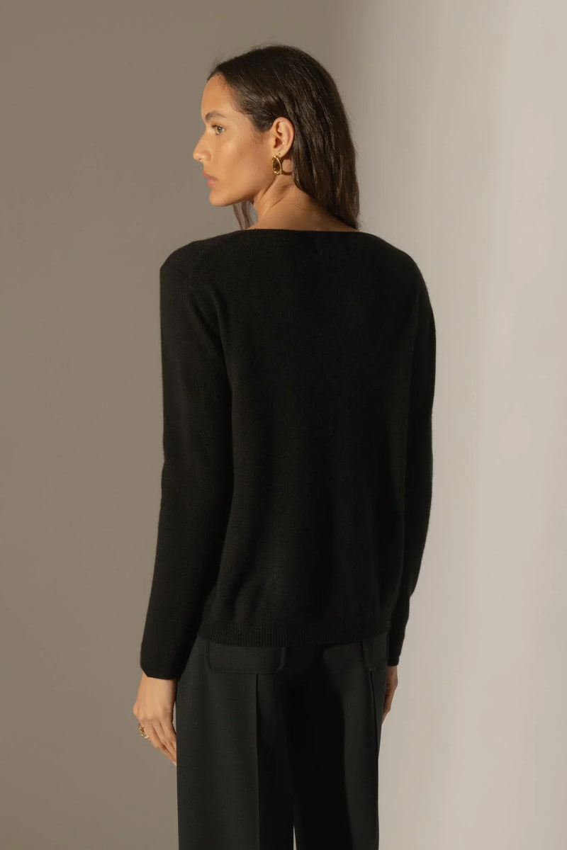 Jersey con cuello barco - Lindsay - Negro