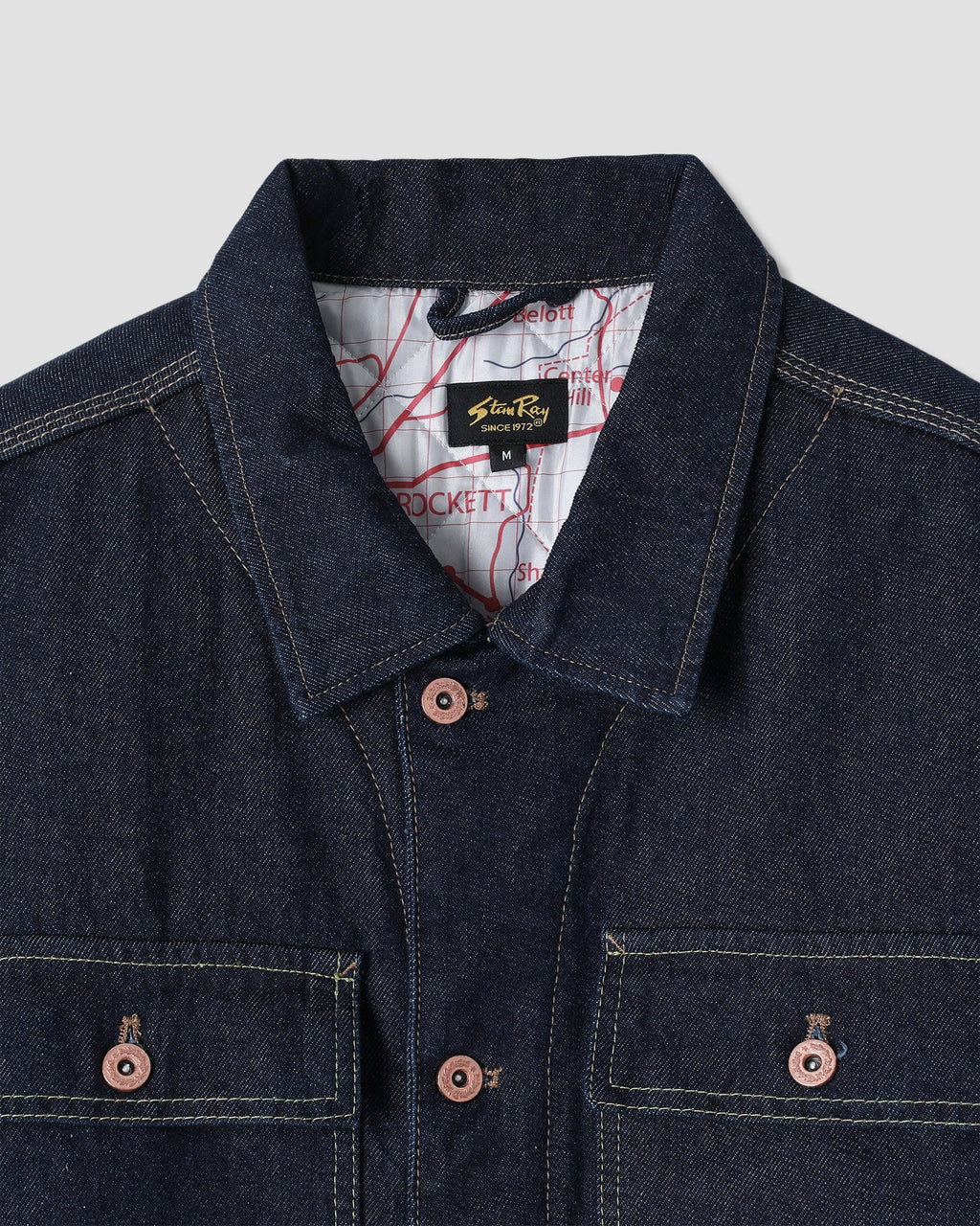 Lined Trucker Jacket - Single Rinse Denim