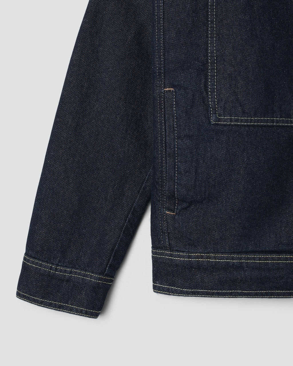 Lined Trucker Jacket - Single Rinse Denim