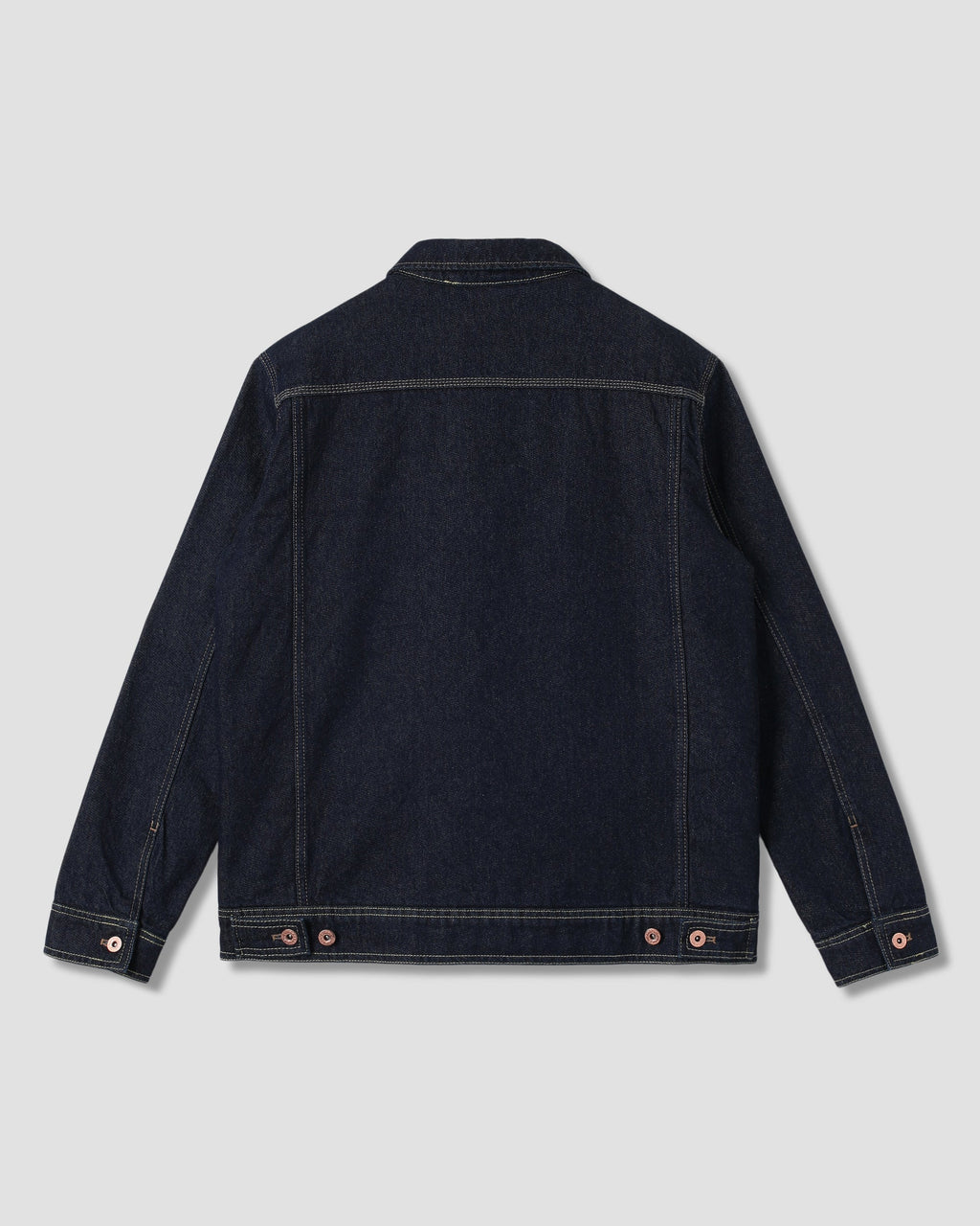 Lined Trucker Jacket - Single Rinse Denim