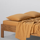 2 Taies D'Oreiller En Lin Lavé 190G/M² - Miel