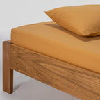 Fitted Sheet - In Washed Linen - Honey