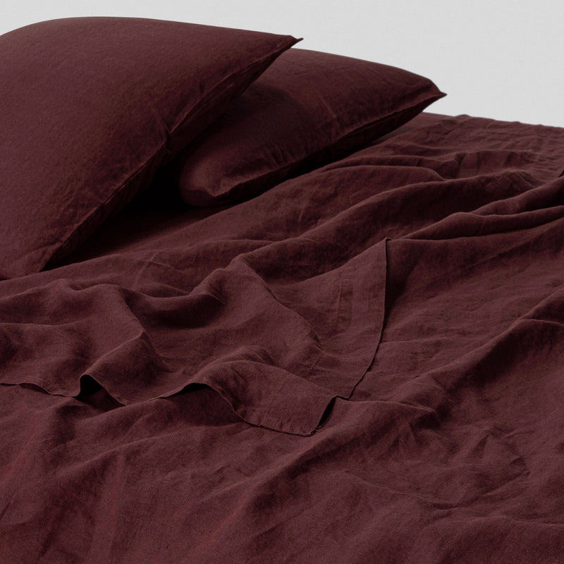 Drap Plat En Lin Lavé 190G/M² - Vignes