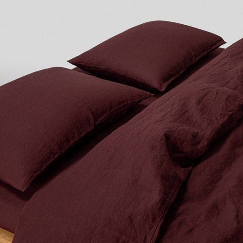 2 Taies D'Oreiller En Lin Lavé 190G/M² - Vignes