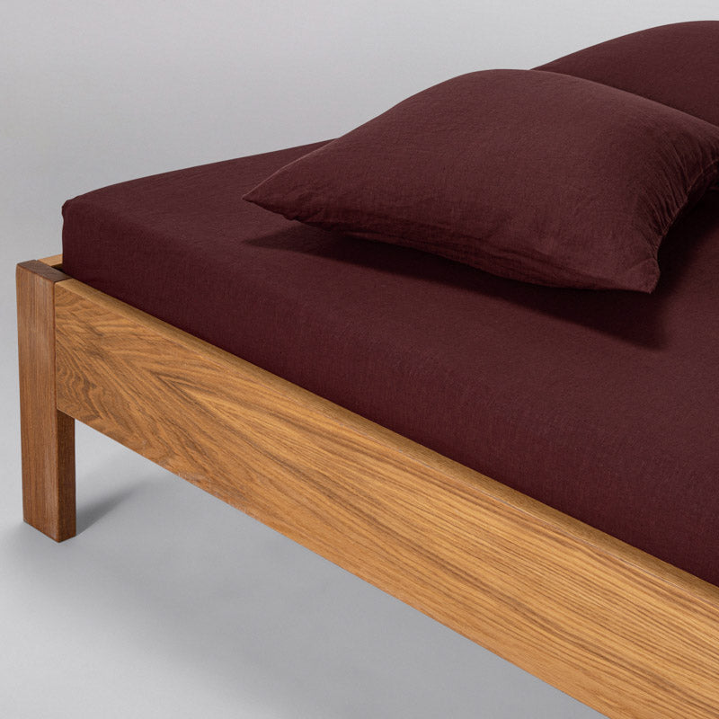 Fitted Sheet - In Washed Linen 190 g/m² - Vignes