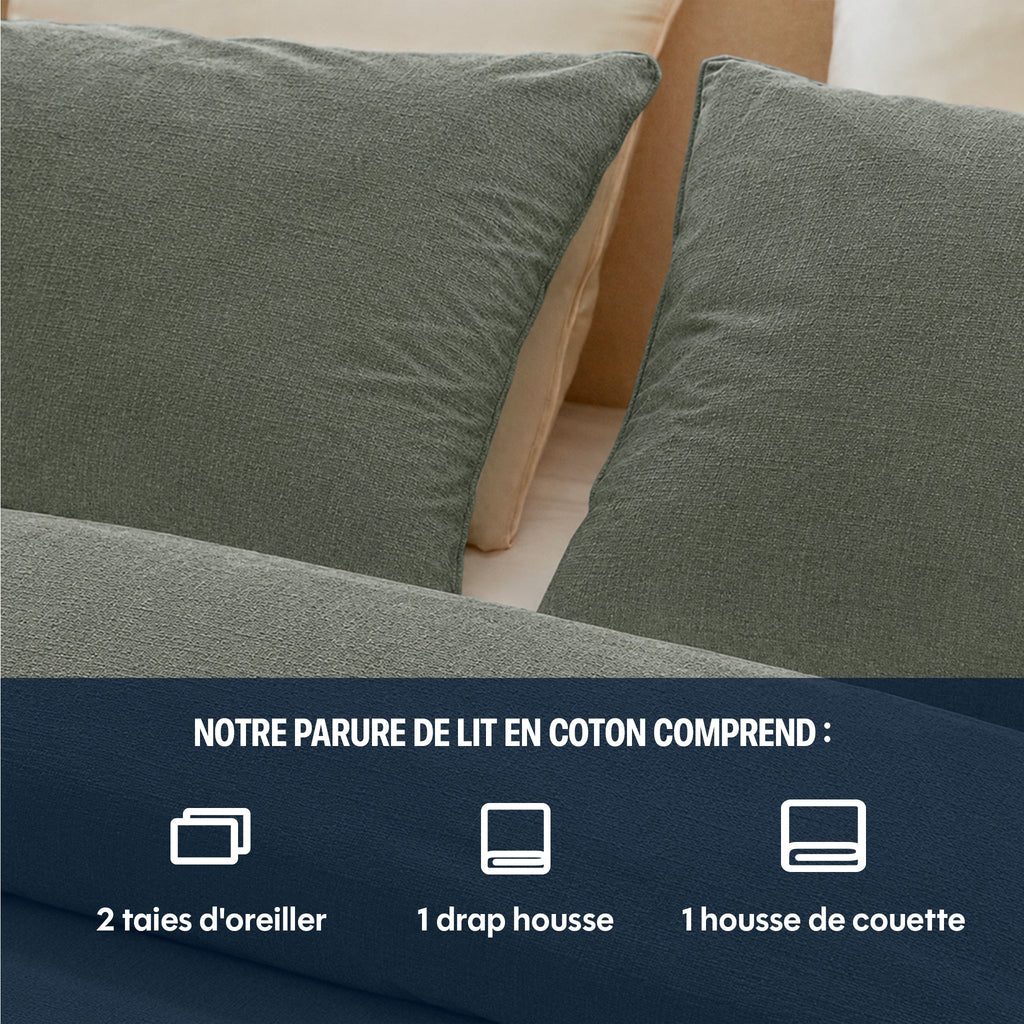 Housse de couette Lin - 2 coloris au choix