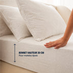 Drap housse lin - 2 coloris au choix