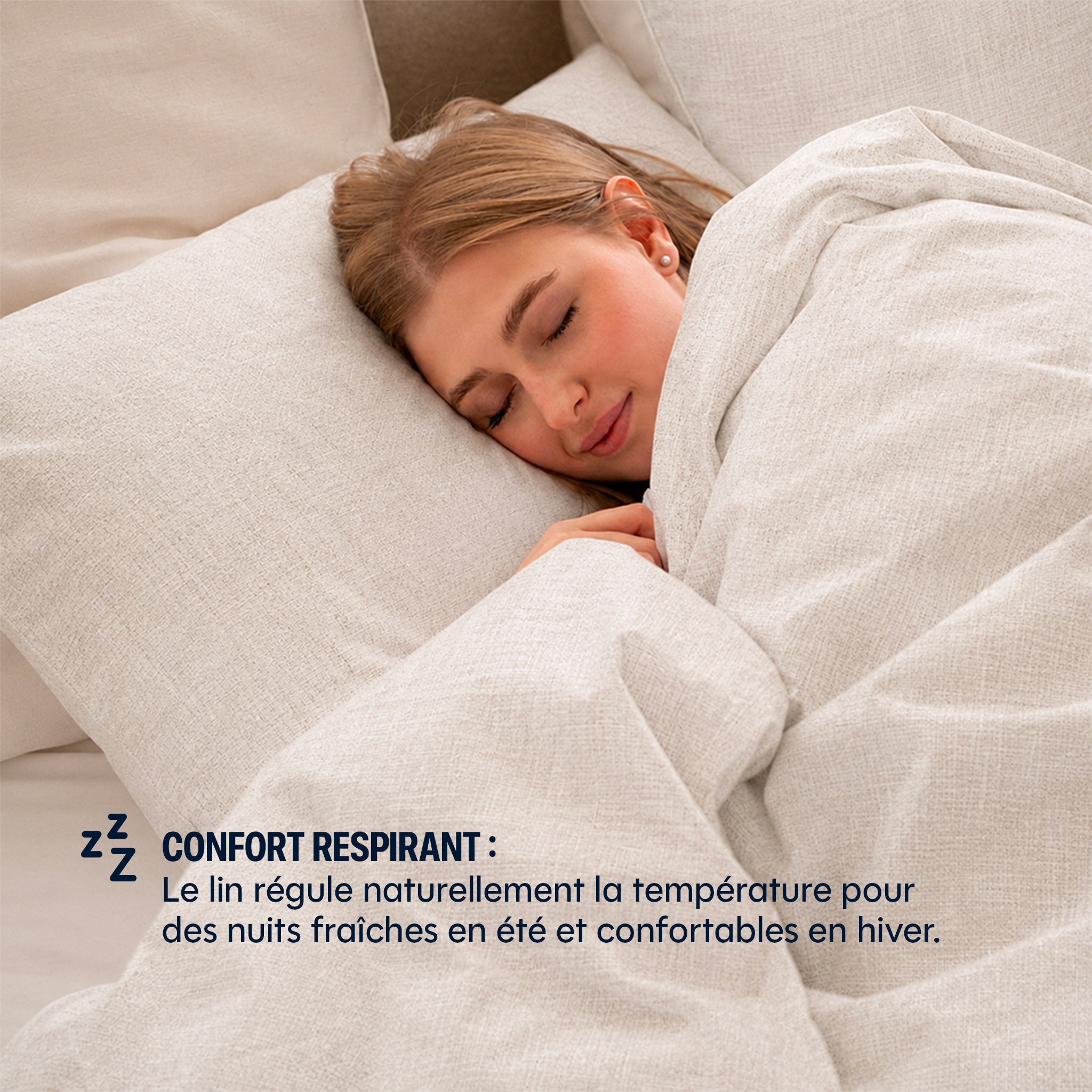 Drap housse lin - 2 coloris au choix