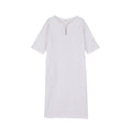 Fringed Cotton Gauze Dress - White