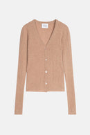 Cardigan Col V - Lise - Camel Chiné