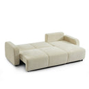 Livio - Canapé D'Angle 4 Places - Tissu Beige