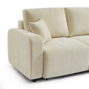 Livio - Canapé D'Angle 4 Places - Tissu Beige