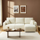 Livio - Canapé D'Angle 4 Places - Tissu Beige