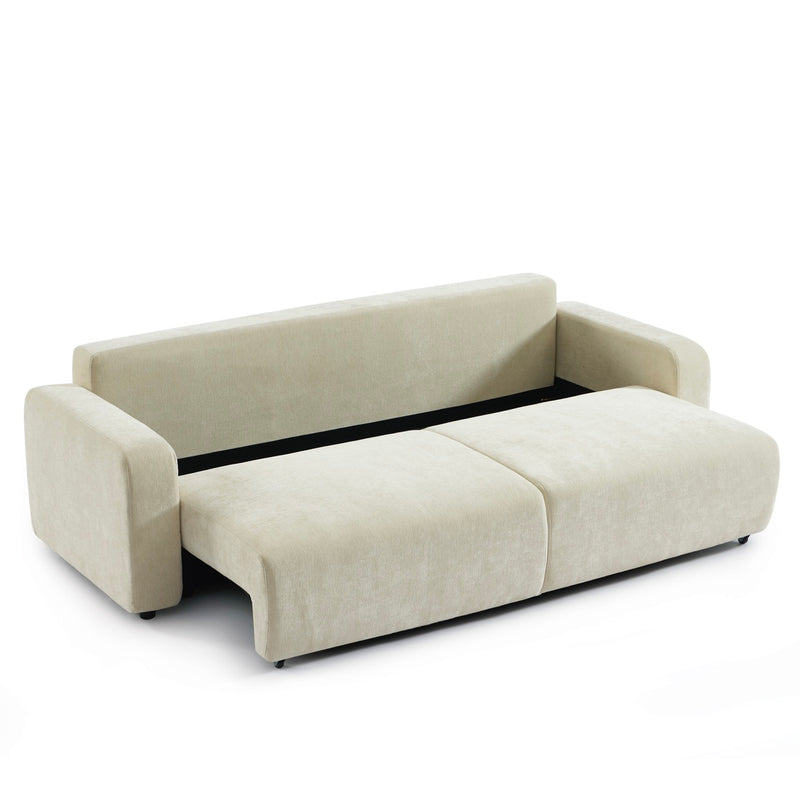 Livio - Canapé Droit 3 Places - Tissu Beige