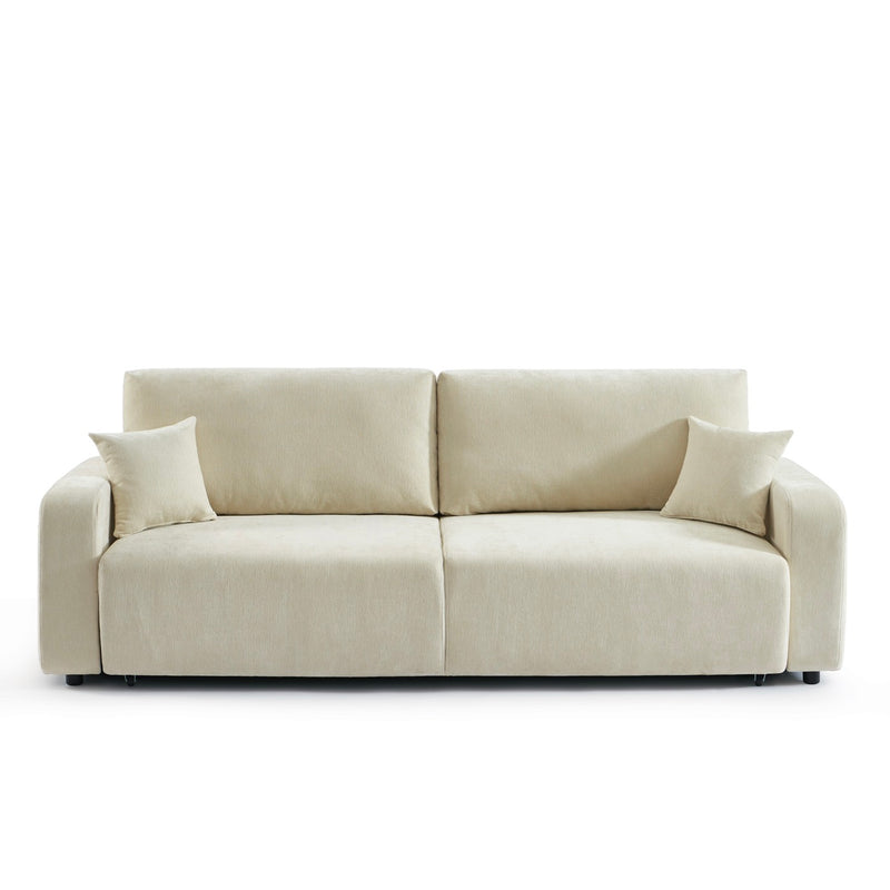 Livio - Canapé Droit 3 Places - Tissu Beige