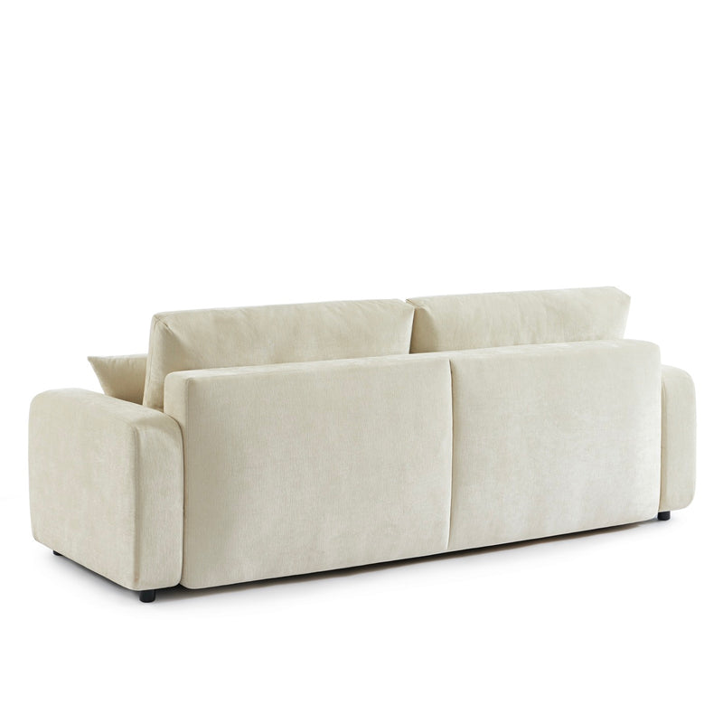 Livio - Canapé Droit 3 Places - Tissu Beige