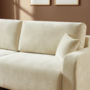 Livio - Canapé Droit 3 Places - Tissu Beige