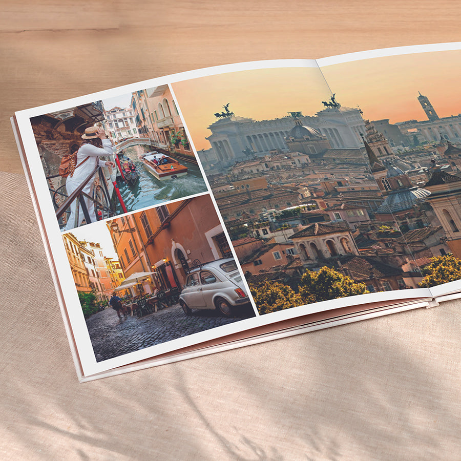 XL Luxury Square Photo Book Flat Opening