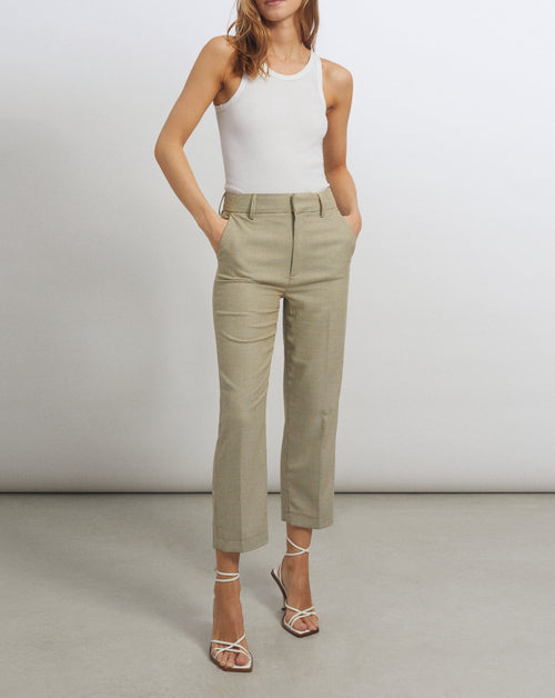 Reiko - Pantalón de mujer Basic Liv Straight Cropped Honeycomb