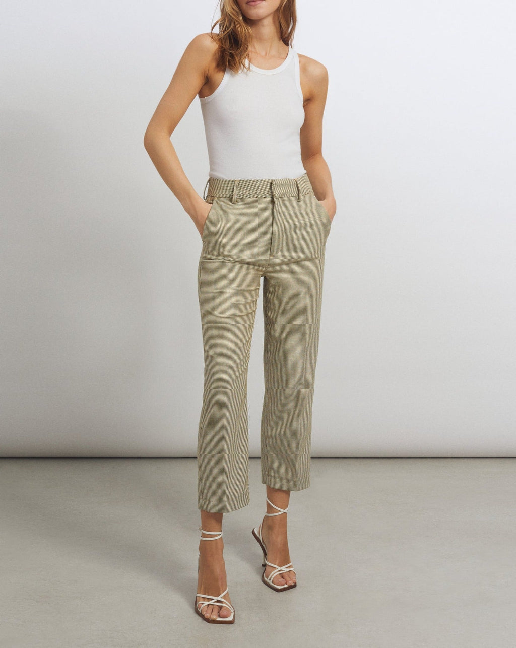 Pantalon Basic Liv Straight Cropped - Honeycomb - Femme