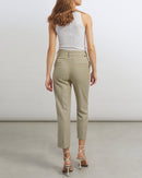 Reiko - Pantalón de mujer Basic Liv Straight Cropped Honeycomb