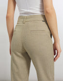 Reiko - Pantalón de mujer Basic Liv Straight Cropped Honeycomb